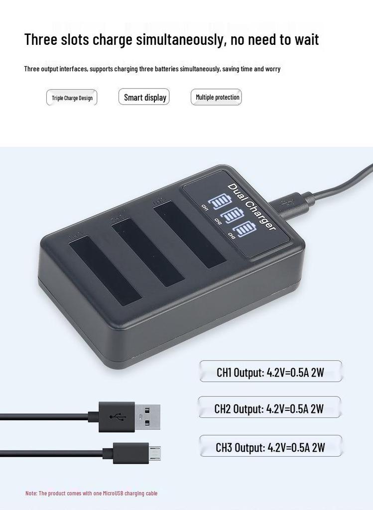 NB6L Triple Charger Compatible with Canon SX520 HS, SX530, SX600, SX610, SX700, SX710.