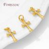 18K Gold Plated Jesus Cross Charms For Jewelry,Small Pendants For Earrings,DIY Bracelets Accessories,Jewelry Making Supplies