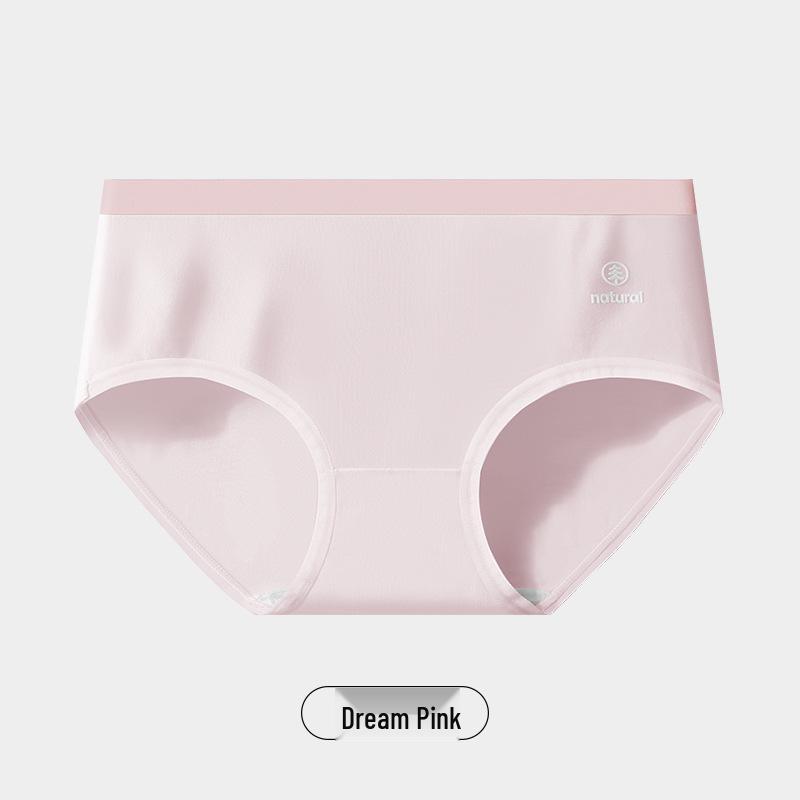 Plus Size Women's Antibacterial Cotton Mid-Waist Seamless No-Show Underwear, Moisture-Wicking, Breathable, Triangle Cut, Solid Color.