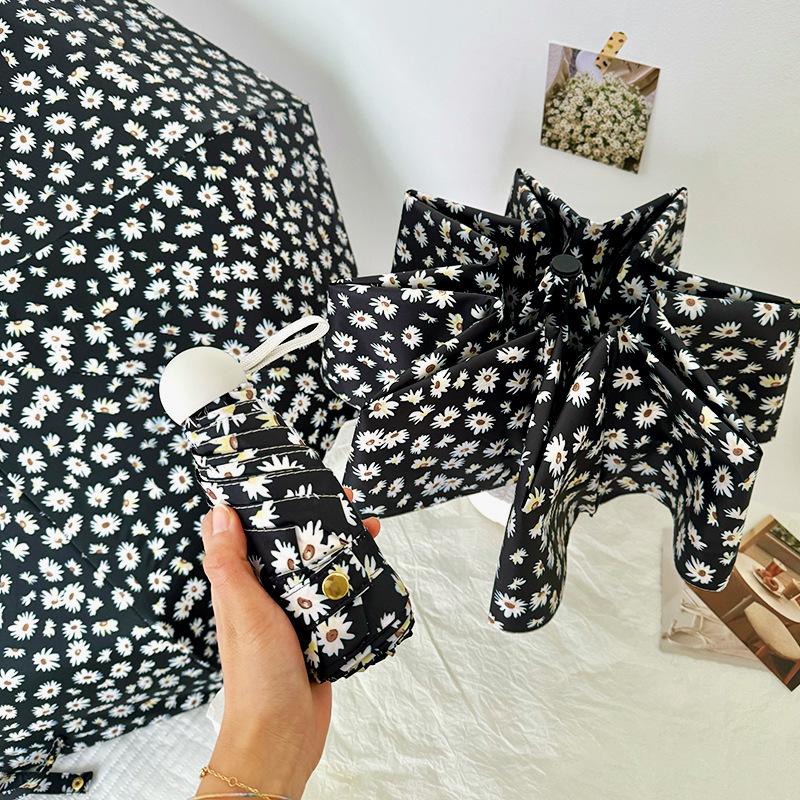 Świeży Styl Przenośny Mini Automatyczny Składany Parasol Damski z Ochroną Przeciwsłoneczną i UV