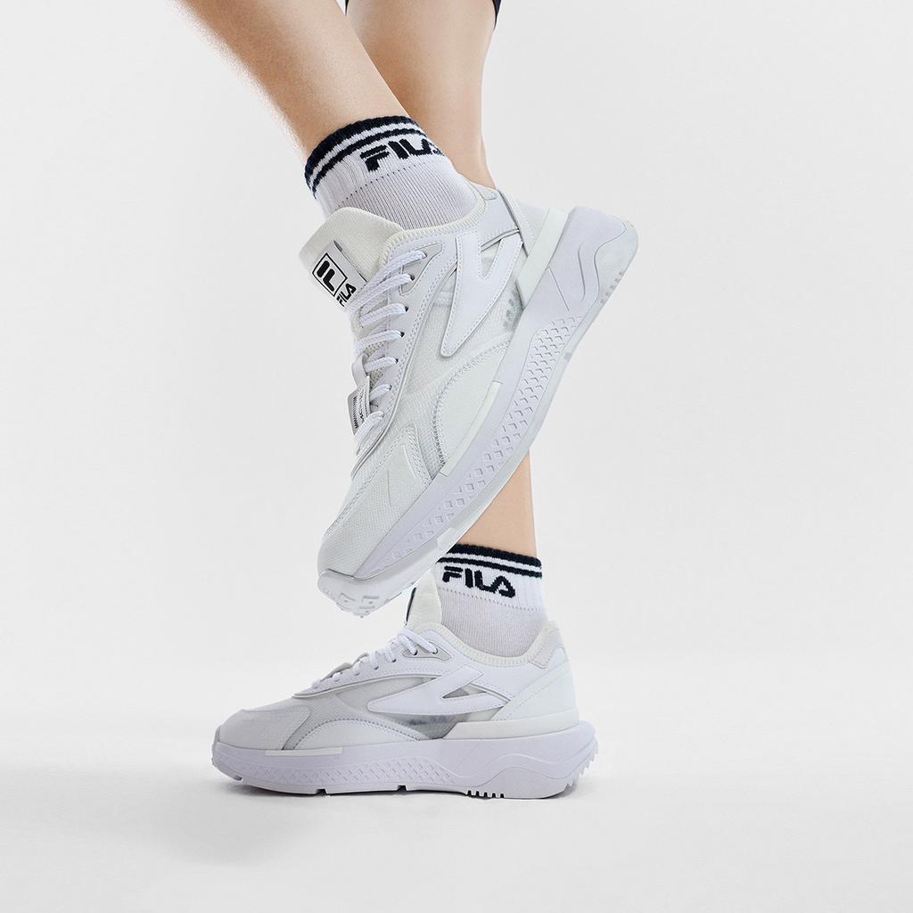 FILA Pioniere Comfortable Versatile Synthetic Leather Durable Breathable Support Low-Top Running Shoes Women sneaker White F12W423109FWB