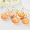 Simulated Peeled Tangerine Keychain Lifelike Design Sturdy Metal Clasp Bag Decor Key Holder Cute Gift For Fruit Lovers