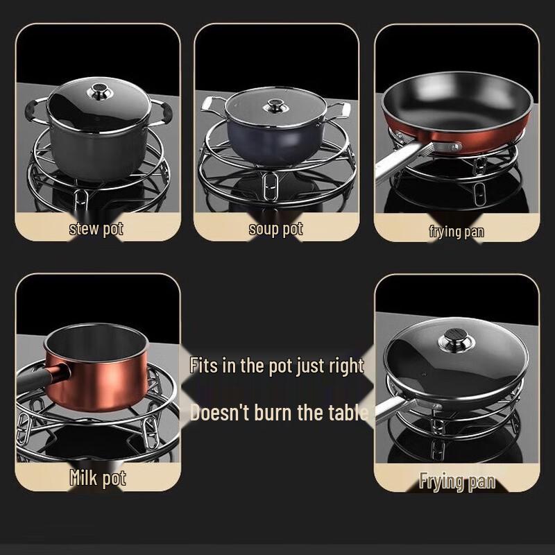 Lingwu 201 Stainless Steel Steamer & Trivet Rack Set