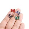 5pcs Stainless Steel Transparent Crystal Glass Butterfly Charms for DIY Jewelry Exquisite Necklace Findings Earrings Making