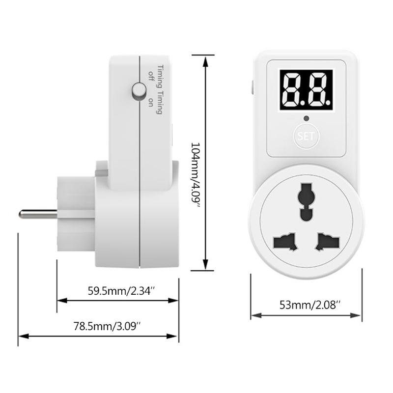 Energy Saving Digital Countdown Timer Switch Telephone Battery Vehicle Charging Electronic Timer Socket EU Plug For Home