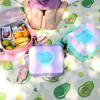 Laser Lunch Bags for Women Colorful Thermal Insulation Bento Picnic Bags Girl's Simple One Shoulder Bag Outdoor Backpack