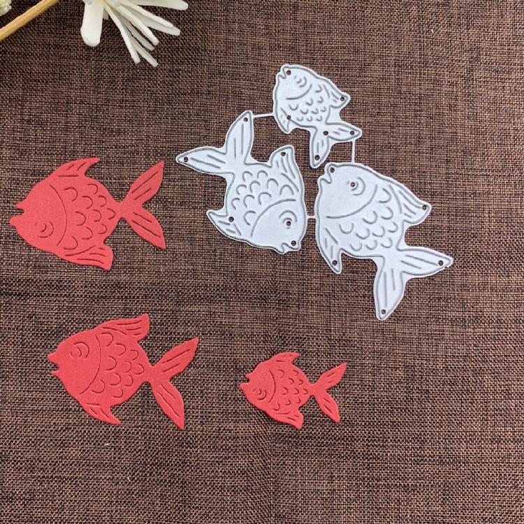 Fisch Stanzformen Schablonen Kohlenstoffstahl Stanzschablonen für Kartenherstellung Fotoalbum Scrapbooking Verzierungen