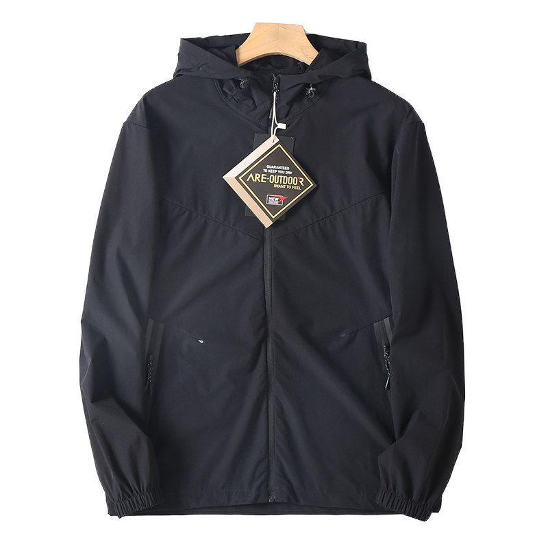 Affordable Alternative! Outdoor Hiking Hooded Jacket for Men, Trendy Windproof, Waterproof, Breathable, Loose-Fitting Jacket for Spring and Autumn