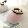 Irene Natural Sun Cap Visor Raffia Rattan Daily Hat
