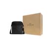 Coach Houston 22 Logo Zip Closure PVC Crossbody Shoulder Bag Small Men Bags Black Gray CZ398-QBMI5