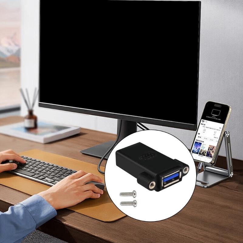 USB3.0 Female to Female Panel Mount Adapter USB3.0 Female Coupler for Seamlessly Data Extension and Fast Charging,