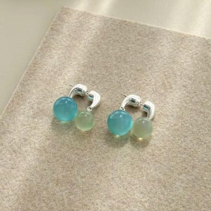 French Pearl Beads Zircon Pearl Stud Earrings - Elegant and Versatile High-End Accessories