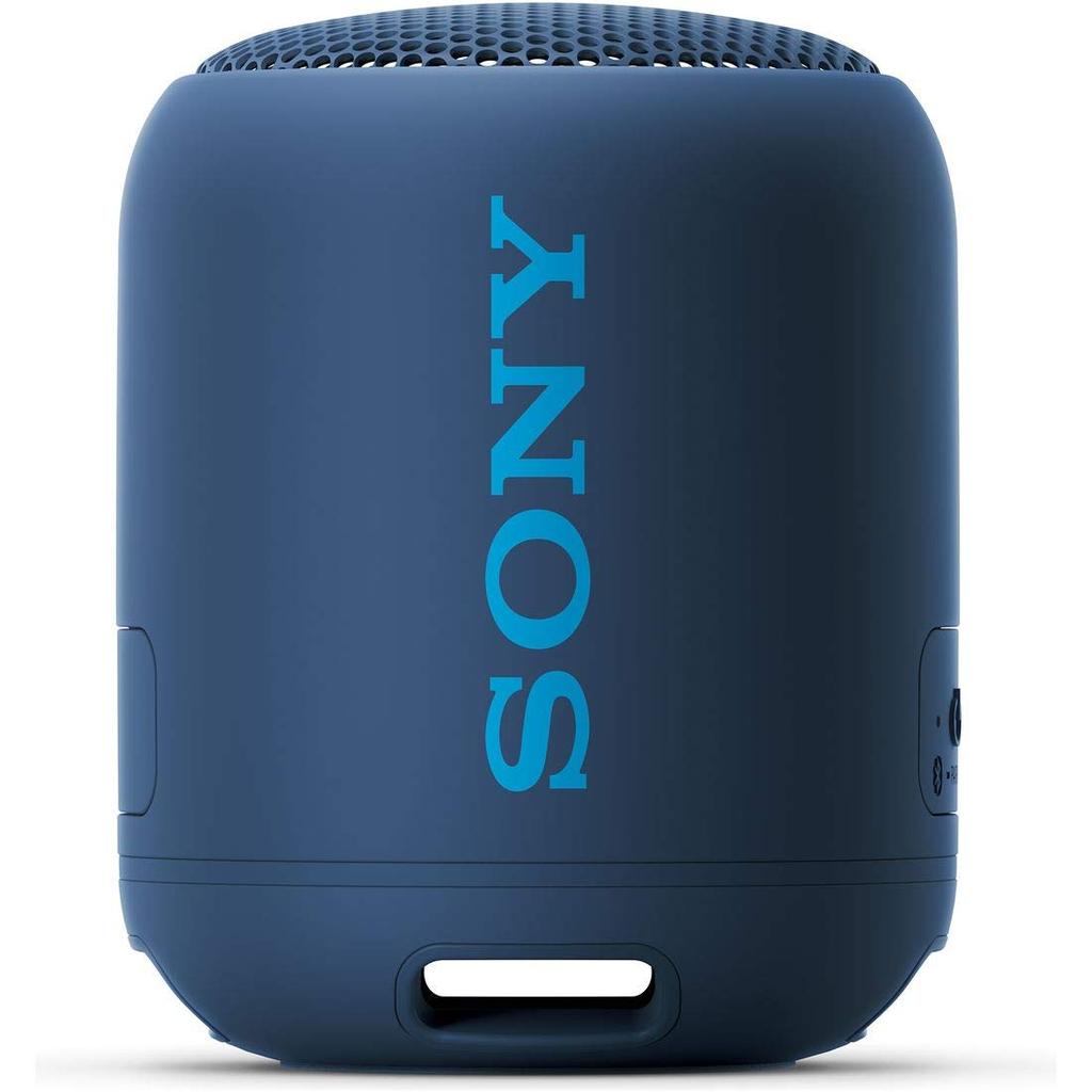 Sony Wireless Portable Speaker Waterproof, Dustproof, Bluetooth Compatible, Deep Bass, with Mic, Lightweight and Compact, 2019 Model, Blue, SRS-XB12