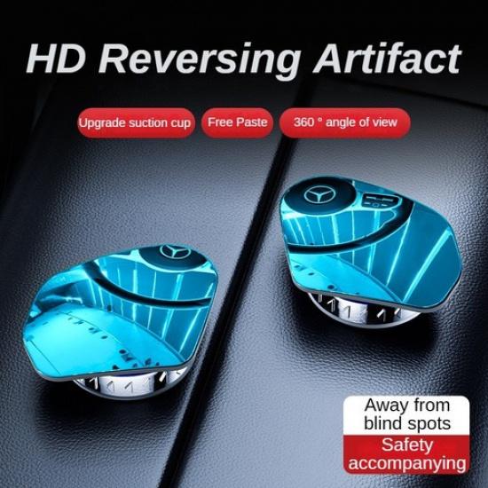2x 360° Car Rotation HD Glass Adjustable for Parking Reversing Blind Spot Mirror