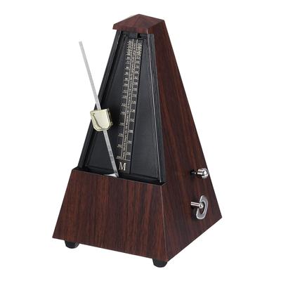 Uxcell Mechanisches Metronom, Hochpräziser Musik-Timer, Vielseitiges Metronom für Klavier-, Gitarren-, Geigen- und Ukulele-Spieler, Teakholzfarbe