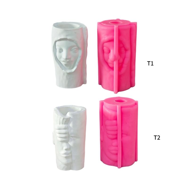 Creative Human Body Planter Sturdy Silicone Mould Reusable Artistic Cement Cast Craft Supplies for Home and Garden