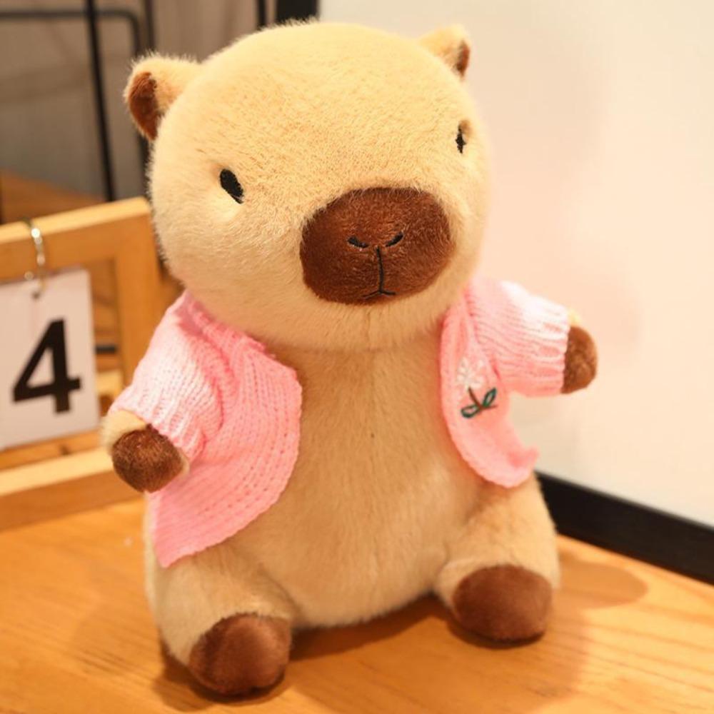 Dress Up Capybara Plush Doll Cartoon Capibara Fluffty Doll Cute Capybara Plush Toy  Home Decor