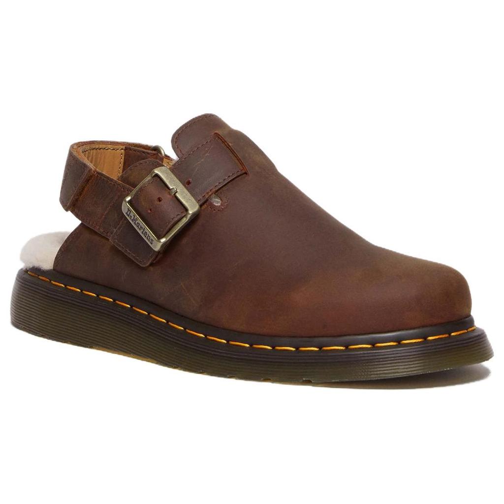 Dr. Martens Leather Comfortable Versatile Casual Shoes Women Shoes Dark-Brown 31060362