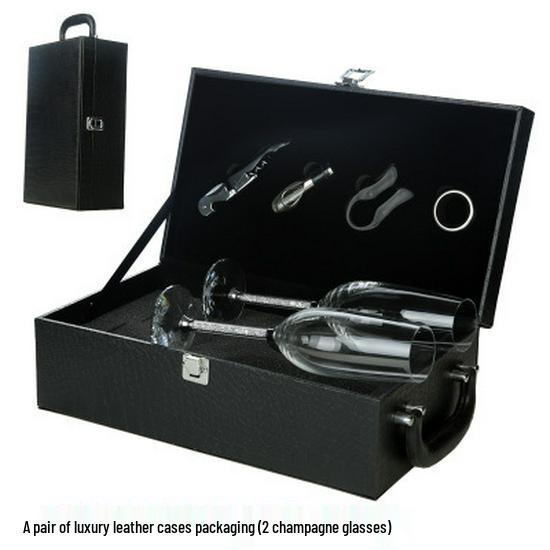 Lead-Free Crystal Red Wine Glass & Champagne Flute Set in Gift Box