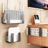 2Pcs Living Room Router Storage Rack Wall Mounted WiFi Devices Fixture Support Set-Top Box Extension Socket Placement  Bracket