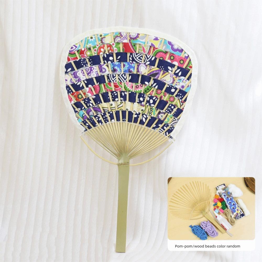 

Традиционный этнический стиль веер ручной работы круглый веер домашний декор набор материалов для DIY детский сад Style C