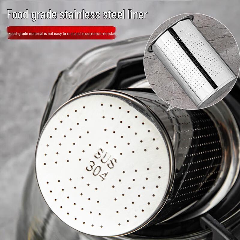 Mengting Heat-Resistant Glass Teapot with Stainless Steel Infuser