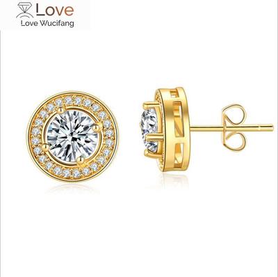 Orecchini in zirconia cubica AAA cristallo rotondo da ragazze austriache gioielli moda femminili multicolore