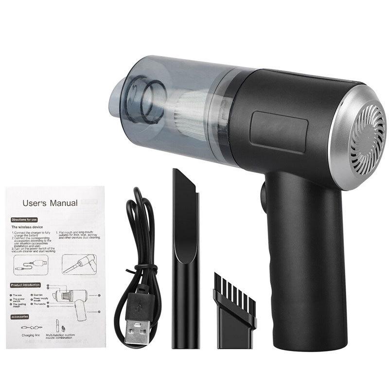 2 v 1 Bezdrôtový vysávač Dvojité použitie pre domácnosť a auto 120W Vysoký výkon Výkonný vysávač Čierny