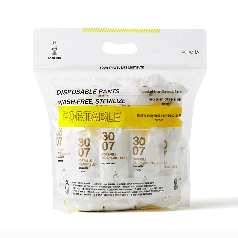 Draagbaar Wegwerp Katoenen Ondergoed voor Reizen - Gesteriliseerd & Unisex, Wassen Niet Nodig