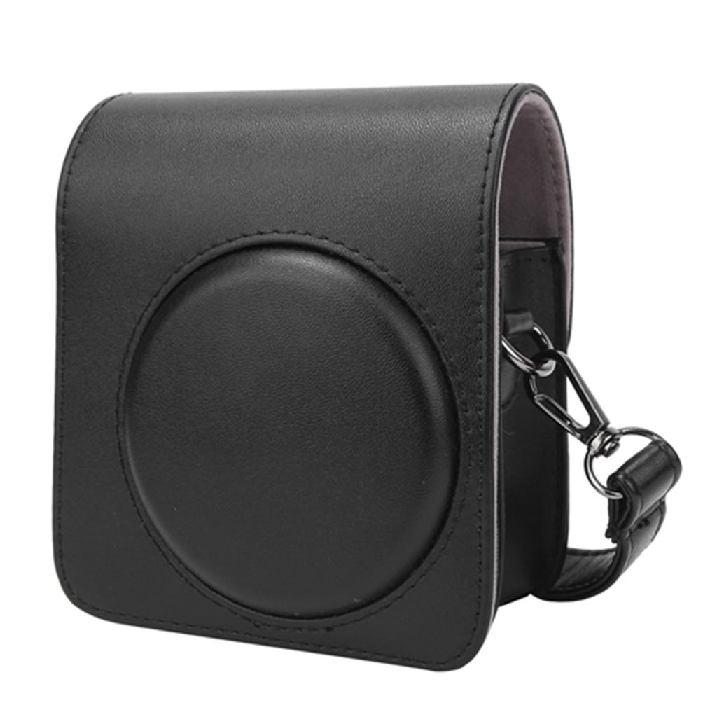 PU Leather Portable Single Shoulder Camera Case Protective Pouch Cover Bag for Fujifilm Instax mini70Black