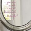 Removable Glass Decor for Home Inspirational Quote Decals Mirror, Motivational Saying Affirmation Stickers, Waterproof Wall Art Mirror Static Sticker