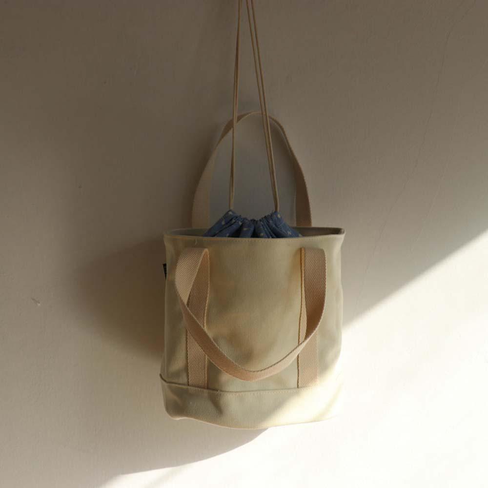 Large Capacity Thermal Insulation Bag Canvas Picnic Box Pouch Drawstring Lunch Handbag  School