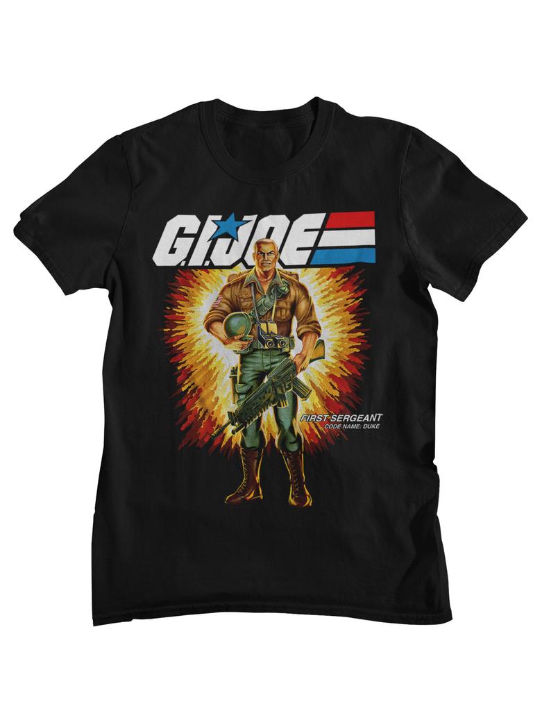 G I Joe A Real American Hero Retro Cartoon Character Printed Tshirt Unisexs and Womens Cotton Street Top