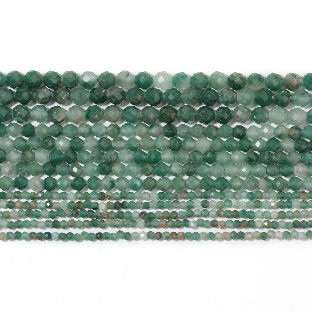 Mărgele de piatră de jad verde cu fațete 2mm 3mm 4mm Mărgele rotunde pentru realizarea de bijuterii, bricolaj, brățări, colier, accesorii