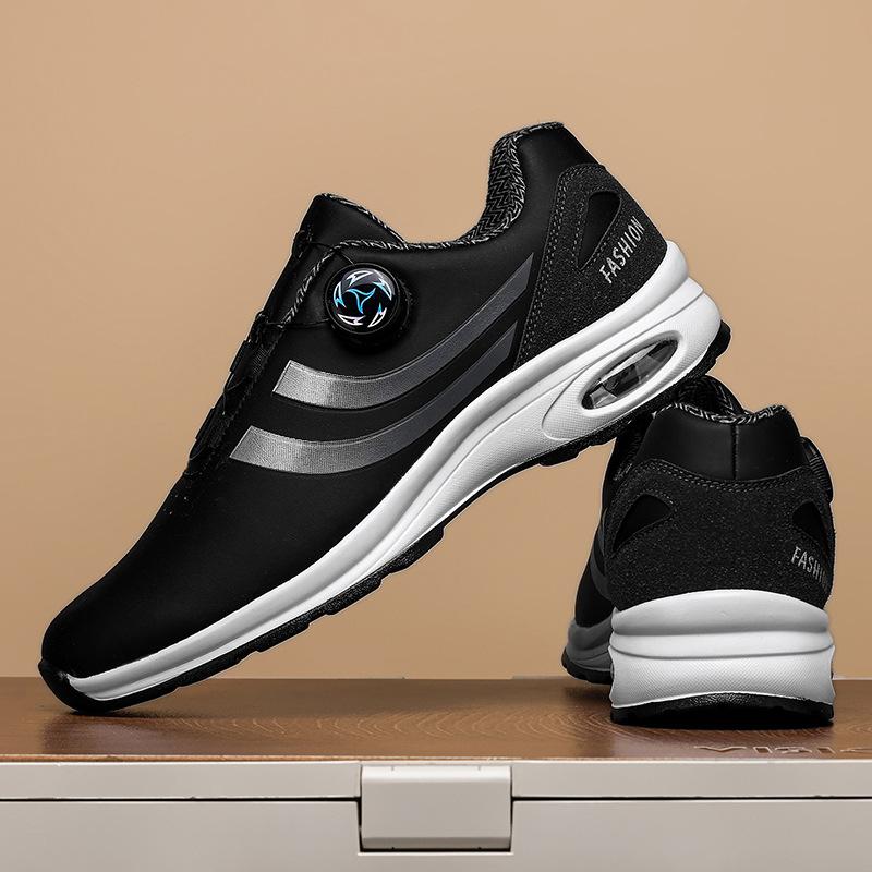 New air cushion cushioning sneakers outdoor light and comfortable rotating button lace-free casual trendy shoes