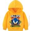 Popular Kids' Character Hooded Sweatshirt Ages 4-14 Sonic HD Print Boys Pullover Girls Hedgehog Fall Hoodie Long Sleeve New Arrivals for Autumn