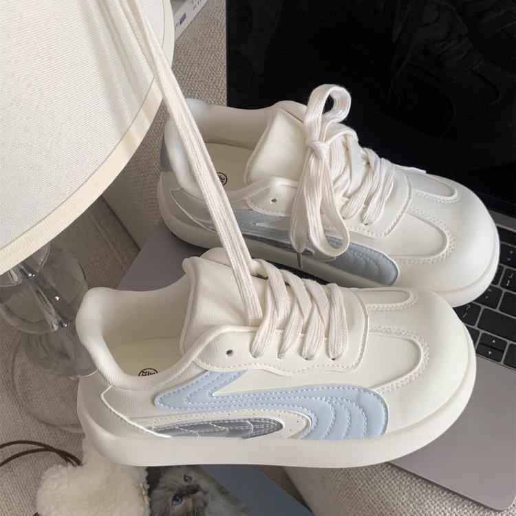 High value Korean thick-soled spring new casual board shoes student retro moral training shoes
