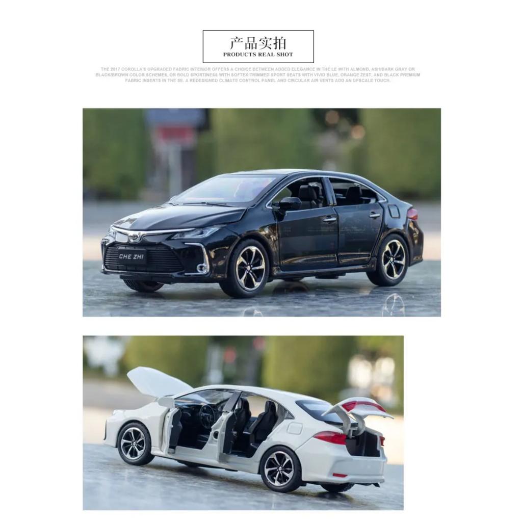 1/32 TOYOTA Corolla Alloy Car Diecast Model Sound & Light Pull Back Toy Children's Toy Kids Gift Birthday Present for Boys