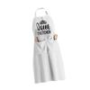 Practical Polyester Apron Adjustable Neckband Design with King Queen Mr Mrs Letter For Holiday Gift And Housewarming