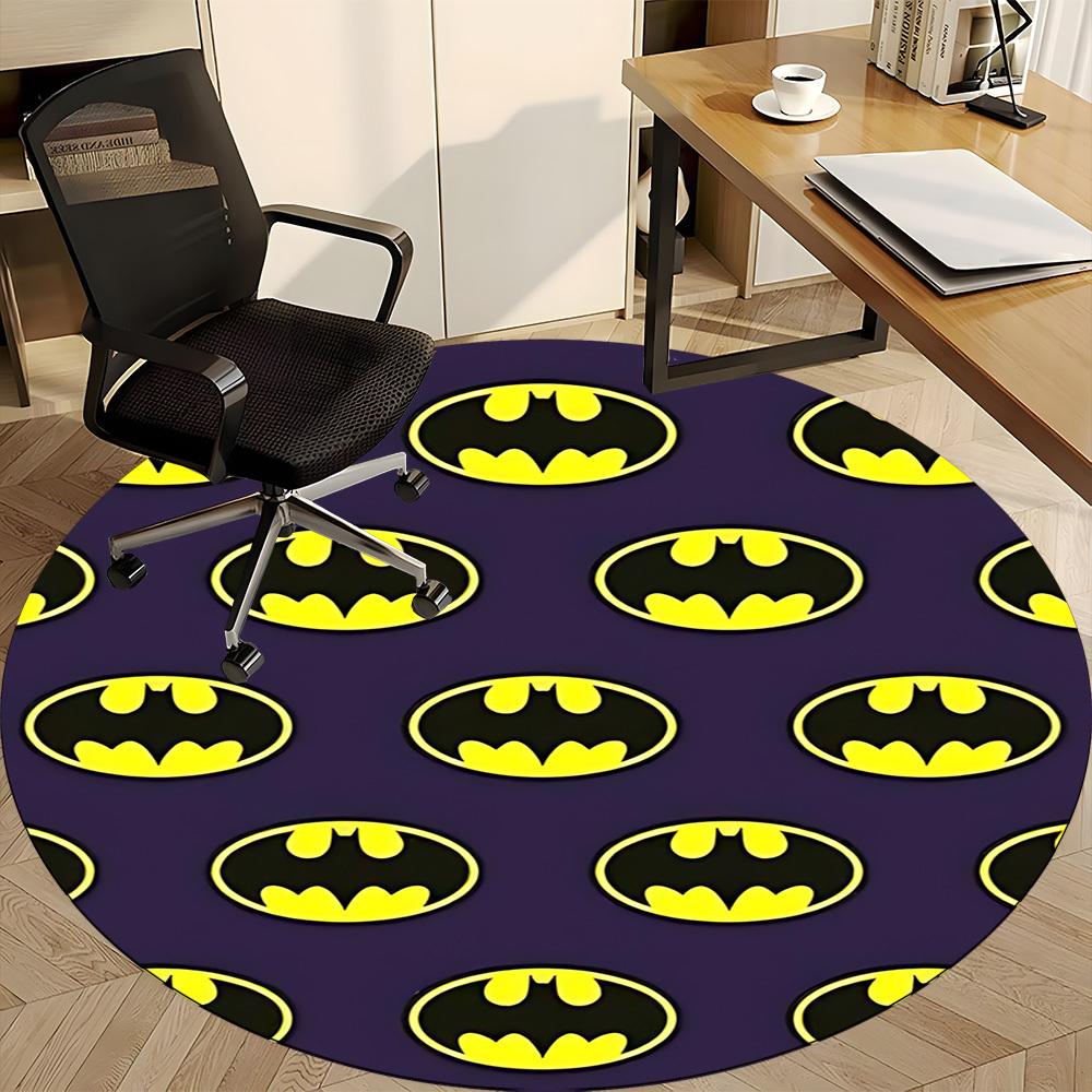 1pc Batman Office Round Area Rug, Under Office Chairs Bedroom Living Room Home Decor, Room Deco, Available in Various Sizes