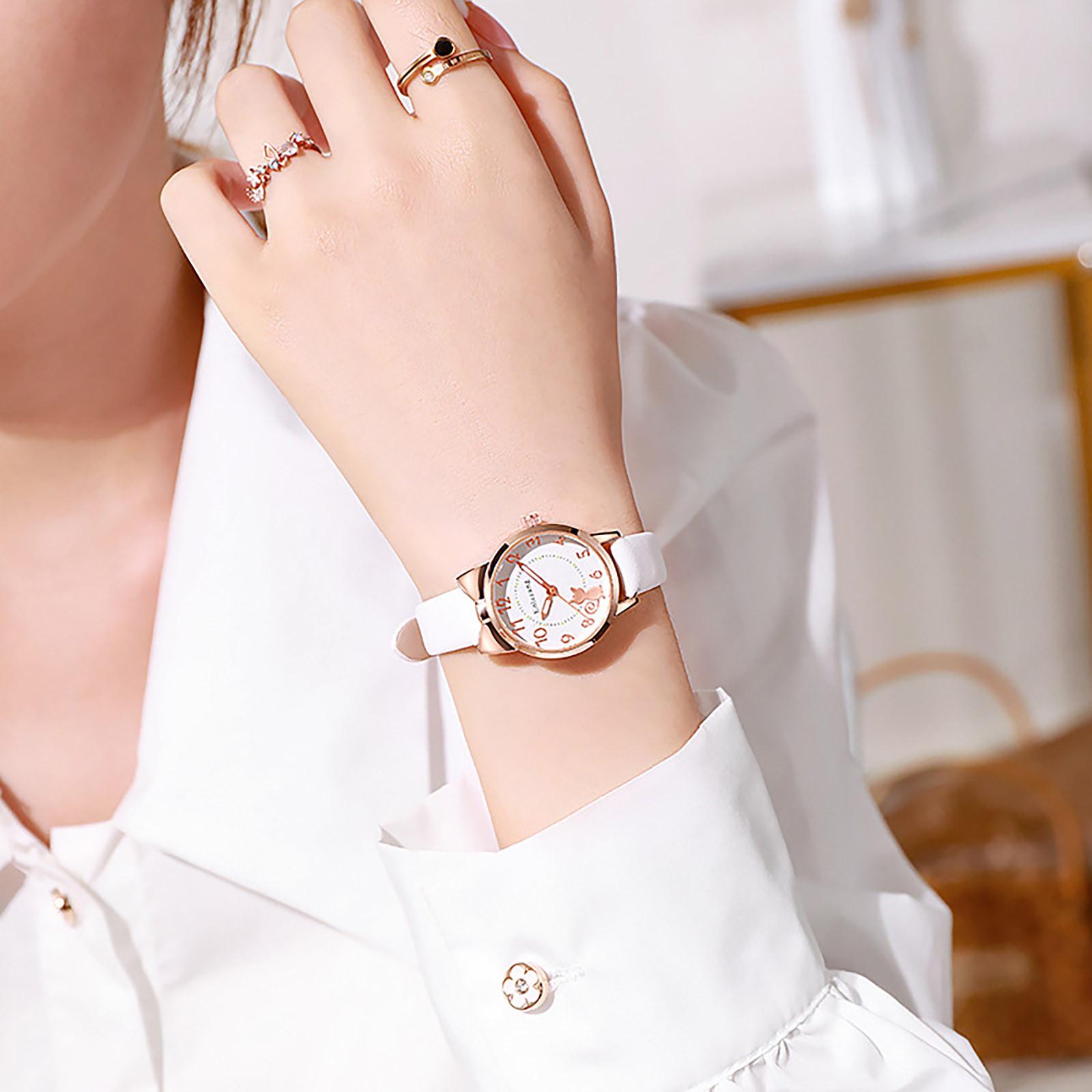 

И модные квадратные часы для женщин, универсальные и повседневные кварцевые часы для женщин One Size белый