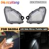 2x No Error White LED Under Side View Mirror Puddle Light For Skoda Octavia Superb Kodiaq Karoq 2017- VW T-Roc
