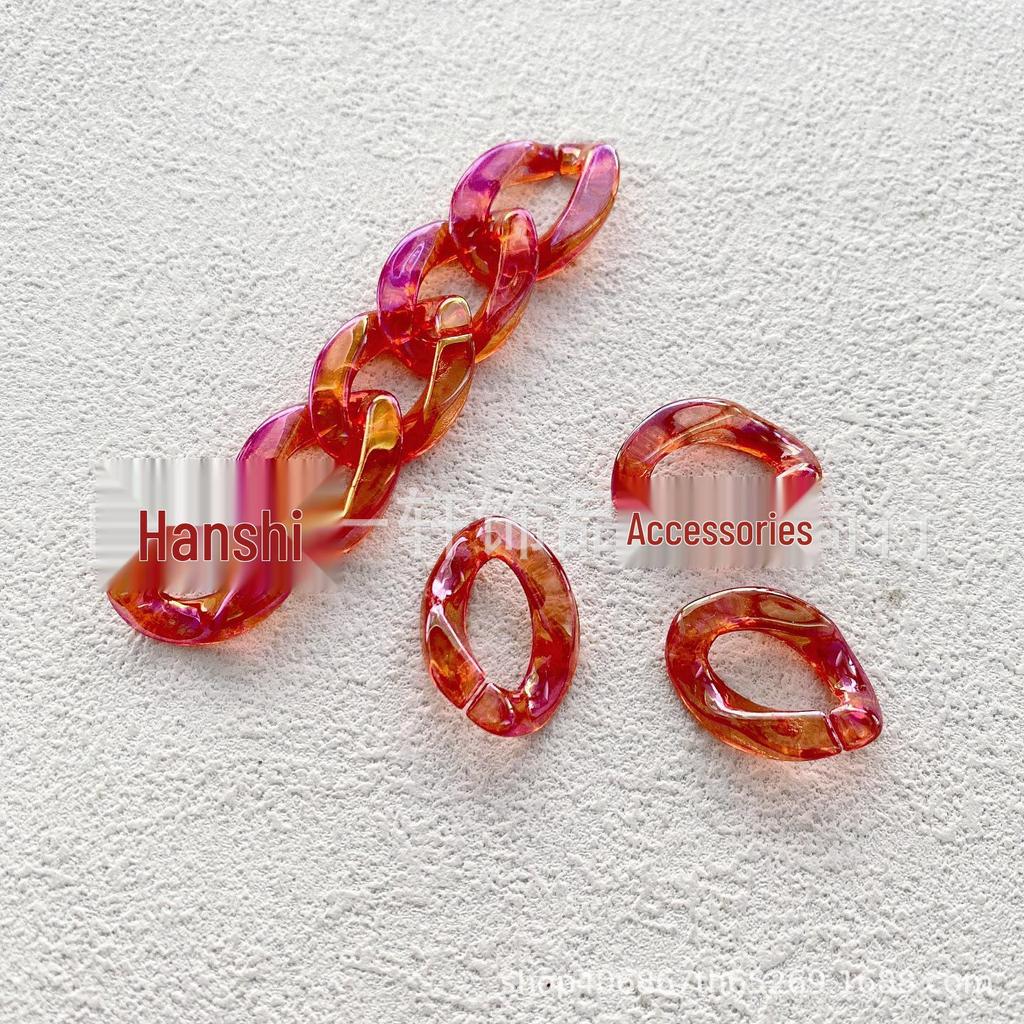 Acrylic Iridescent Chain & Jump Ring Set for DIY Phone Case Jewelry