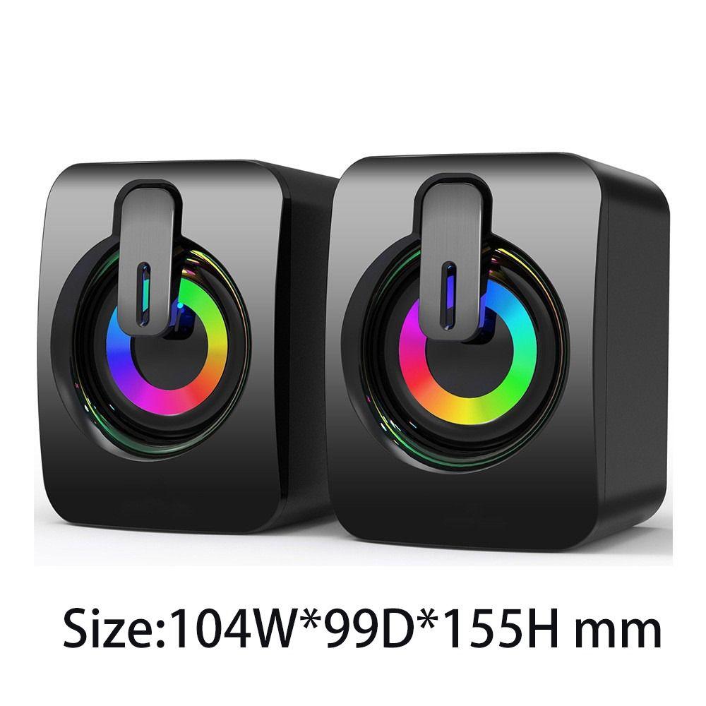 Volume Control Computer Speakers Stereo Sound PC Sound Box NEW RGB Subwoofer  Home Office