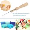 30 PCS Sewing Needles 3 Sizes Felting Needles Artesanato Wool Felt Pocked Needles Set DIY Craft Felt Tools with Wood Handle
