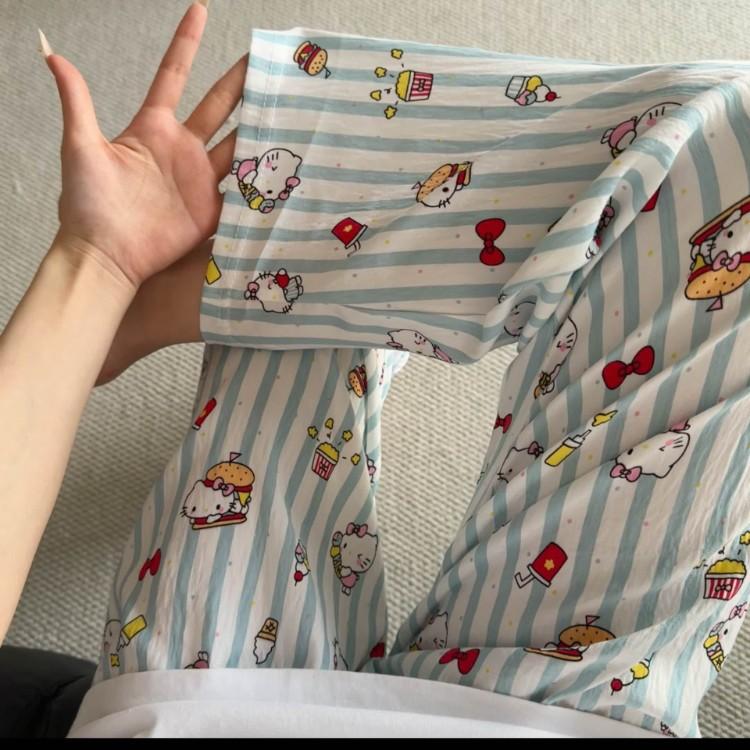 2026 New Style Lounge Pants for Women Loose Fit Wide Leg Casual Pajama Pants for Outdoor, Campus, Home