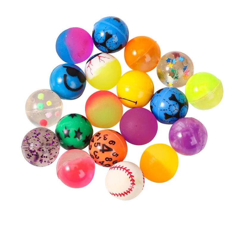 Rainbow Matte Solid Elastic Bouncy Ball Floating Colorful Jump Ball Fun Outdoor Indoor Toy Gift for Kids Toddlers