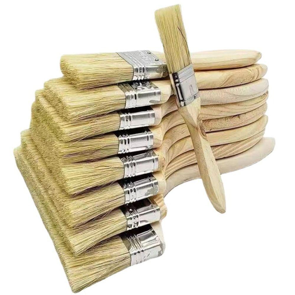 Wooden Handle Bristle Paint Brush Utility Paint Paint Tool Chip Paint Brushes Thickened Acrylic Painting Brush