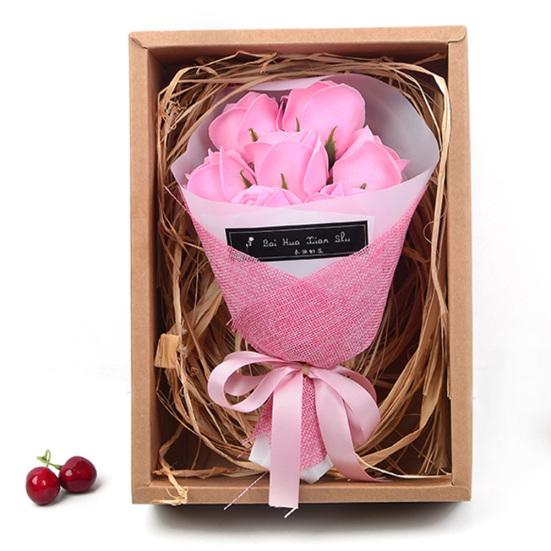 1 bouquet di rose artificiali a mano con fiori, decorazioni per festival, regali per feste