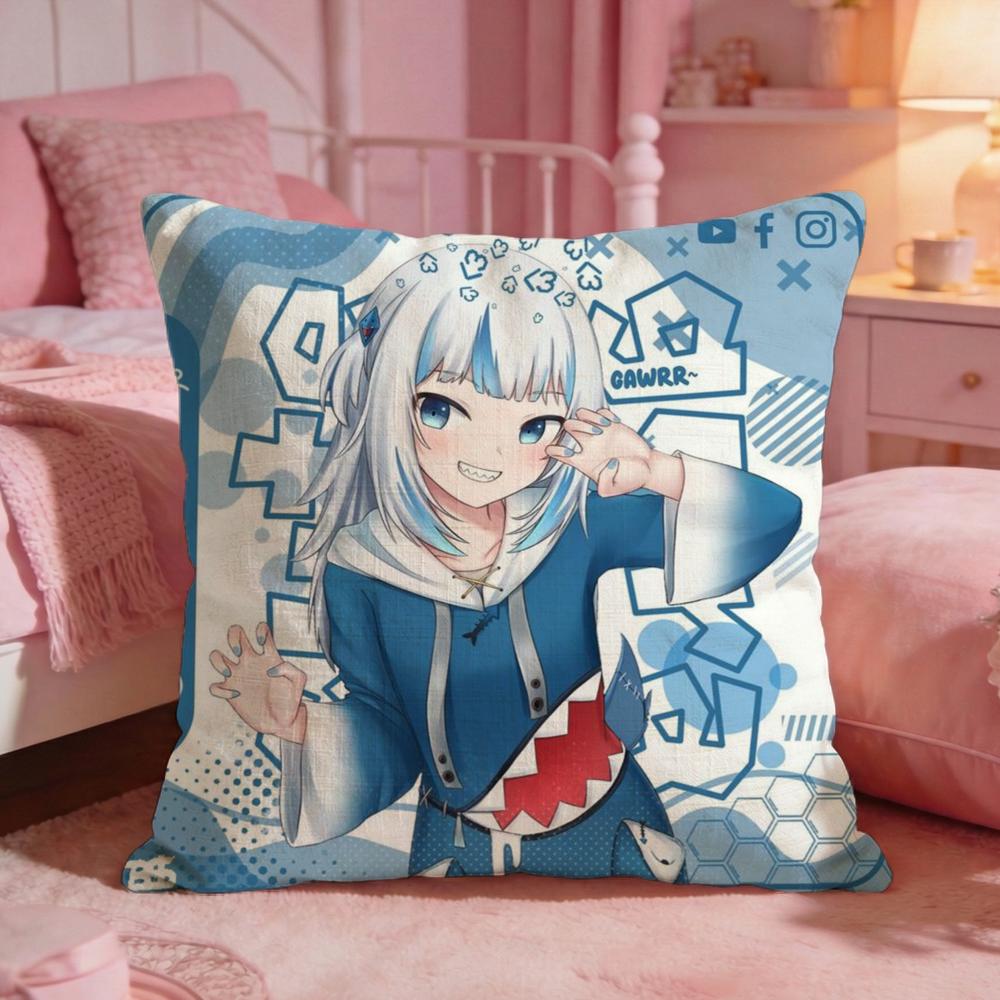 VTuber GGawr Guras Cushion Cover Premium Comfort Reversible Pillow Cove Two in One Design for Any Room Car Interior